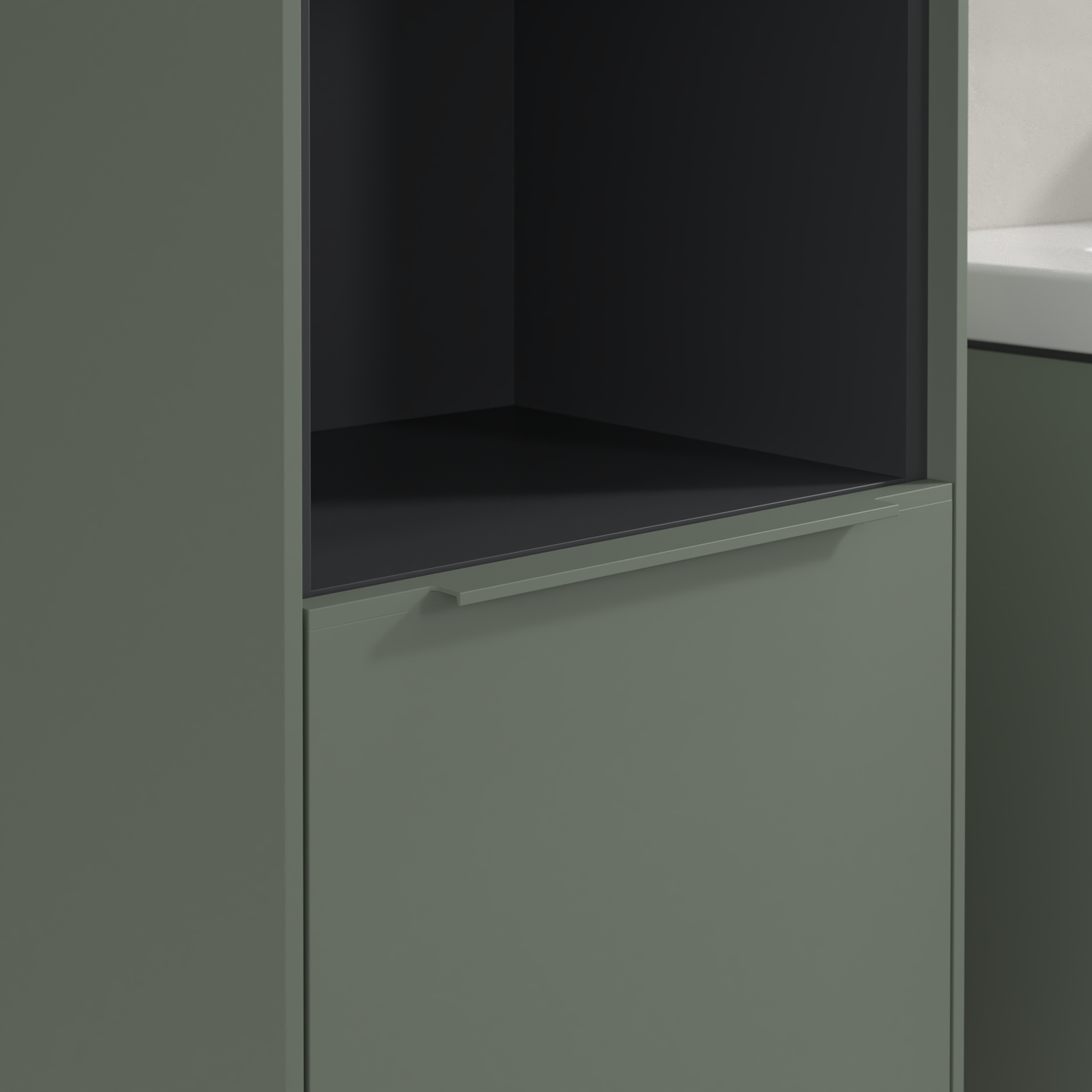Subway 3.0 Tall cabinet, 2 doors, 400x1710x346mm, Body: Soft Green, Front: Soft Green