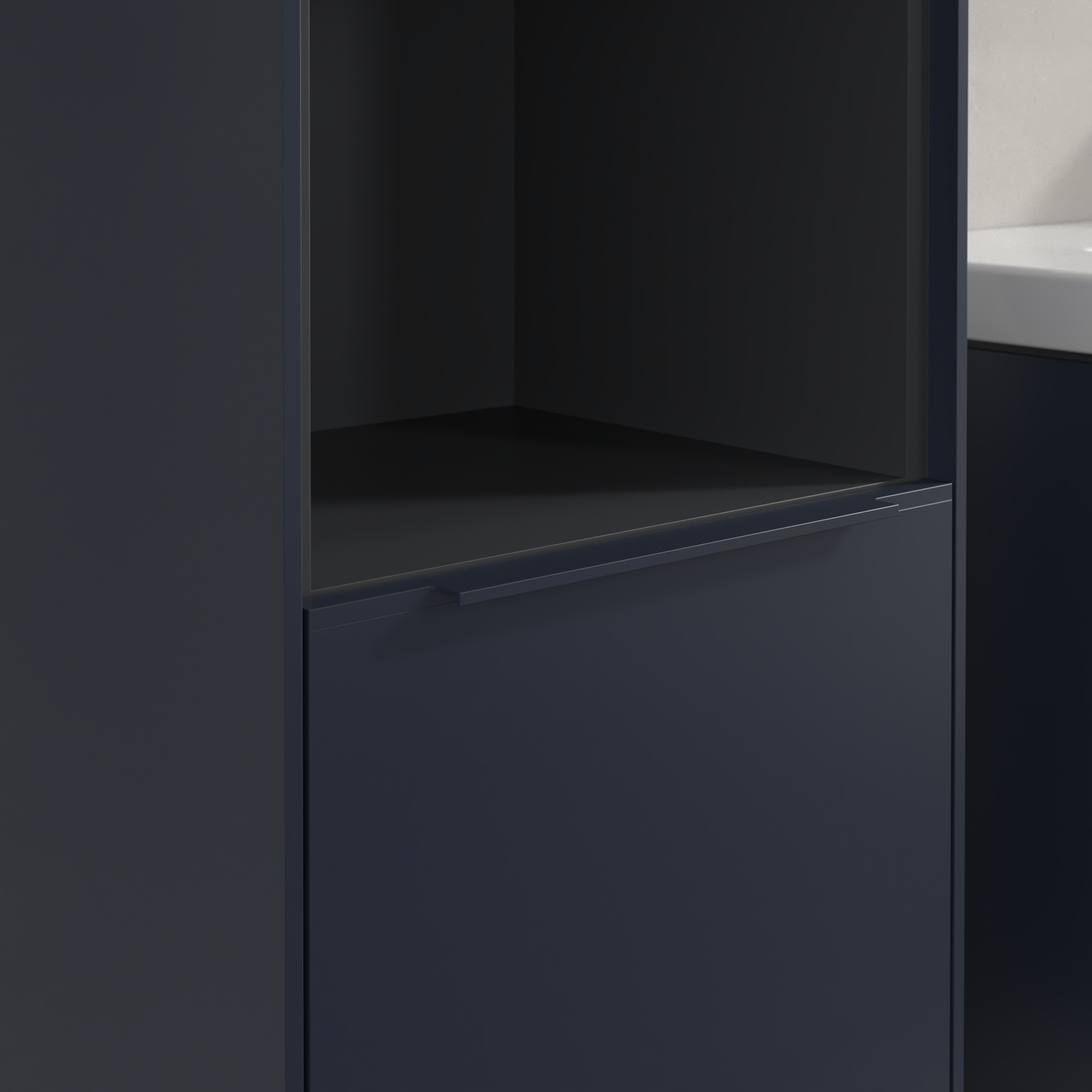 Subway 3.0 Armoire haute, 2 portes, 400x1710x346mm, Caisson: Marine Blue, Façade: Marine Blue