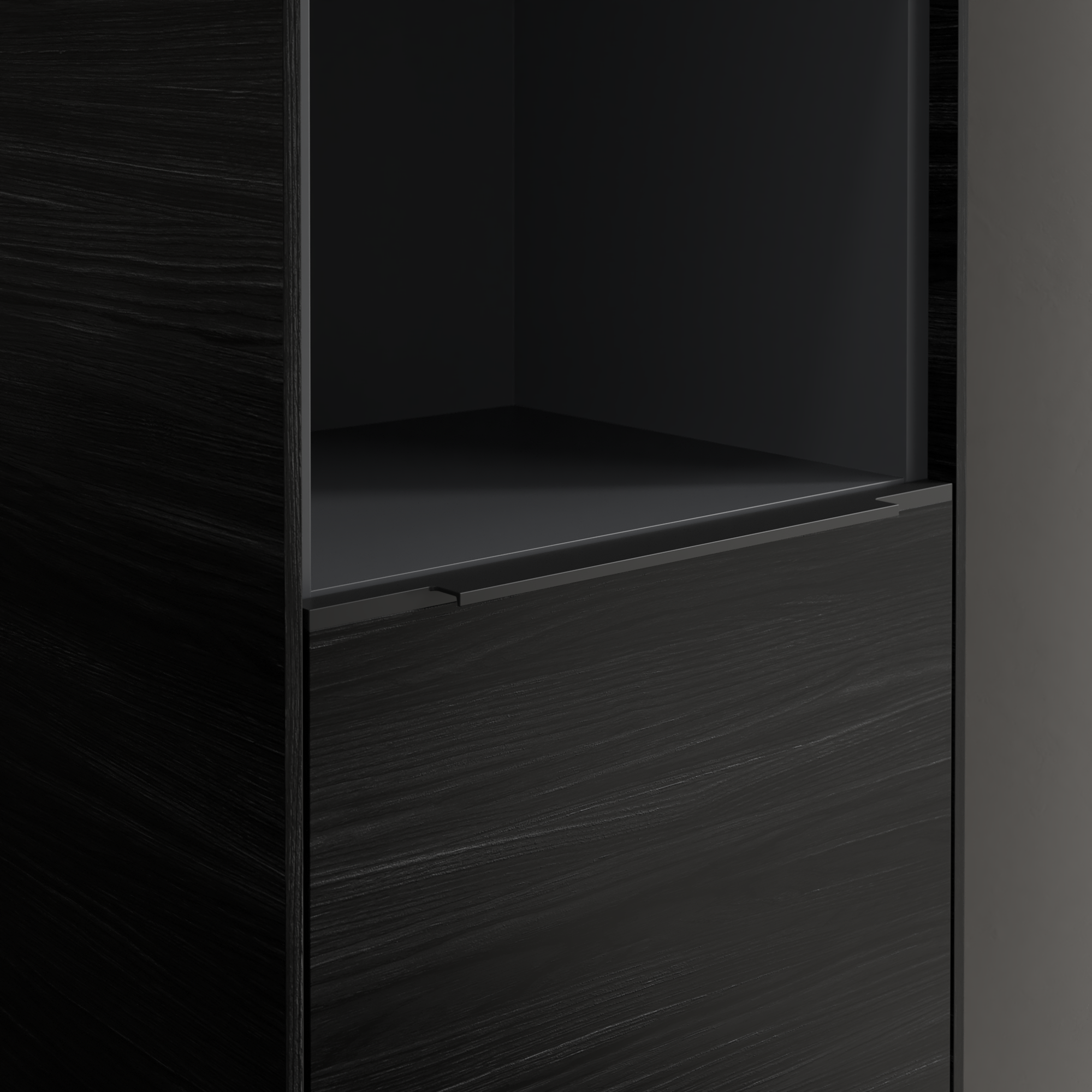 Subway 3.0 Hochschrank, 2 Türen, 400x1710x346mm, Korpus: Black Oak, Front: Black Oak