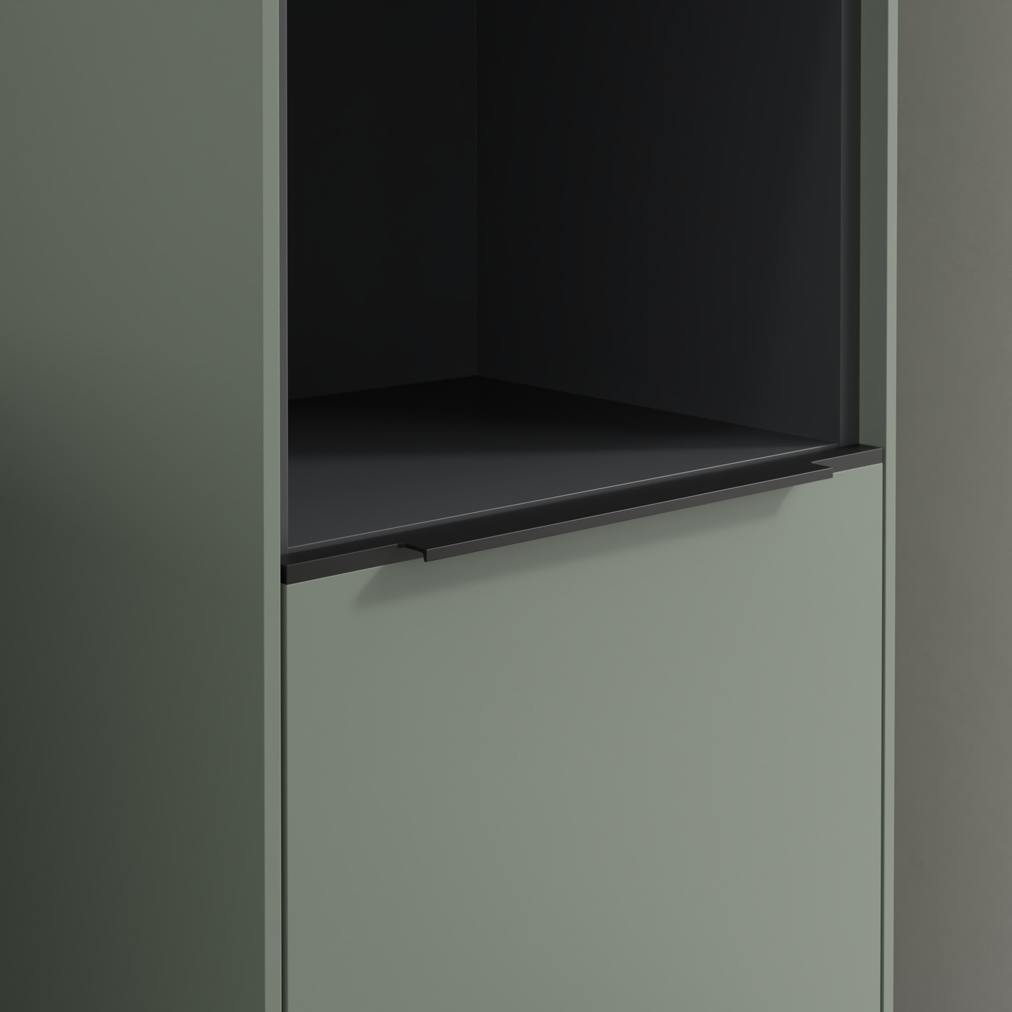 Subway 3.0 Tall cabinet, 2 doors, 400x1710x346mm, Body: Soft Green, Front: Soft Green