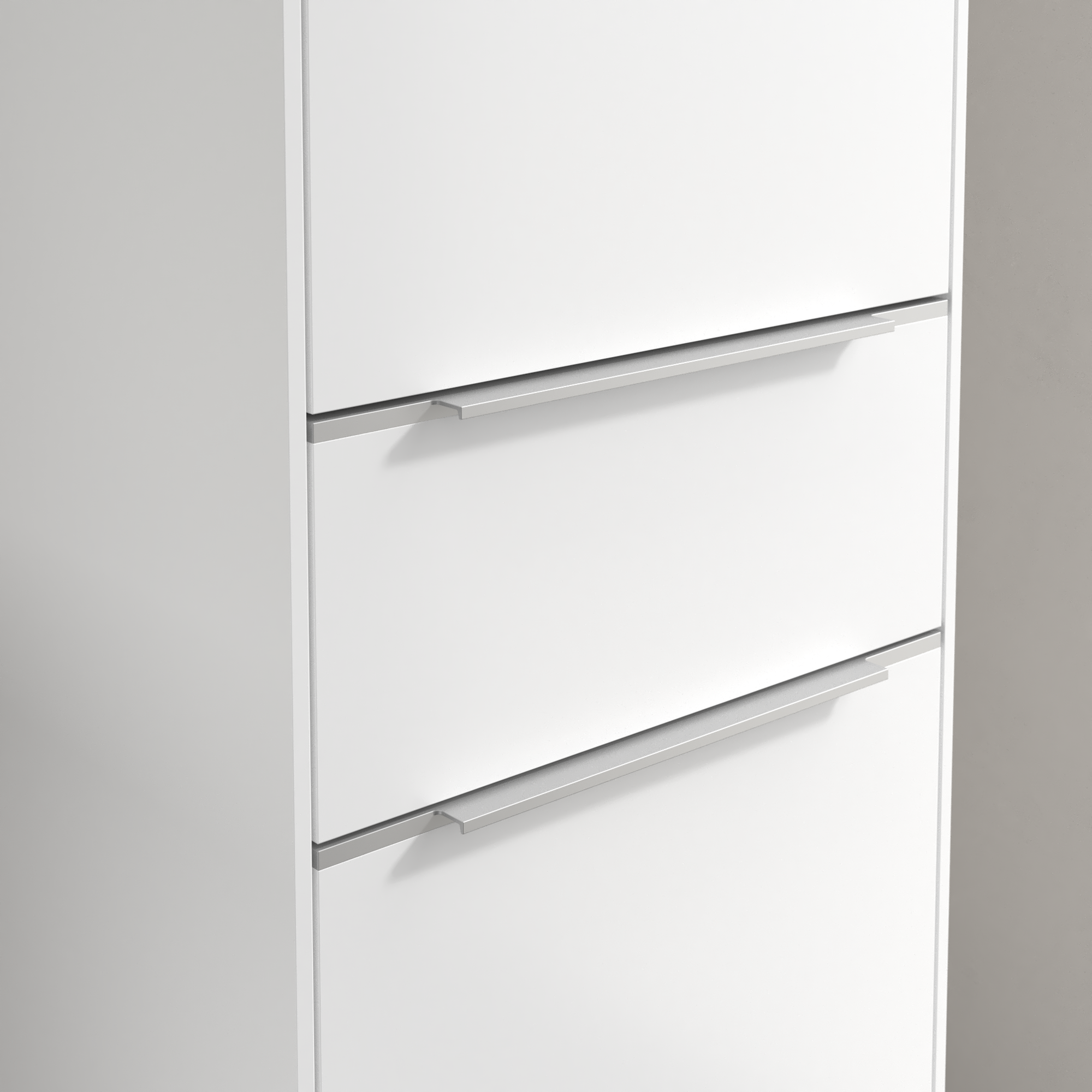 Subway 3.0 Tall cabinet, 2 doors, 1 pull-out compartment, 400x1710x346mm, Body: Pure White, Front: Pure White