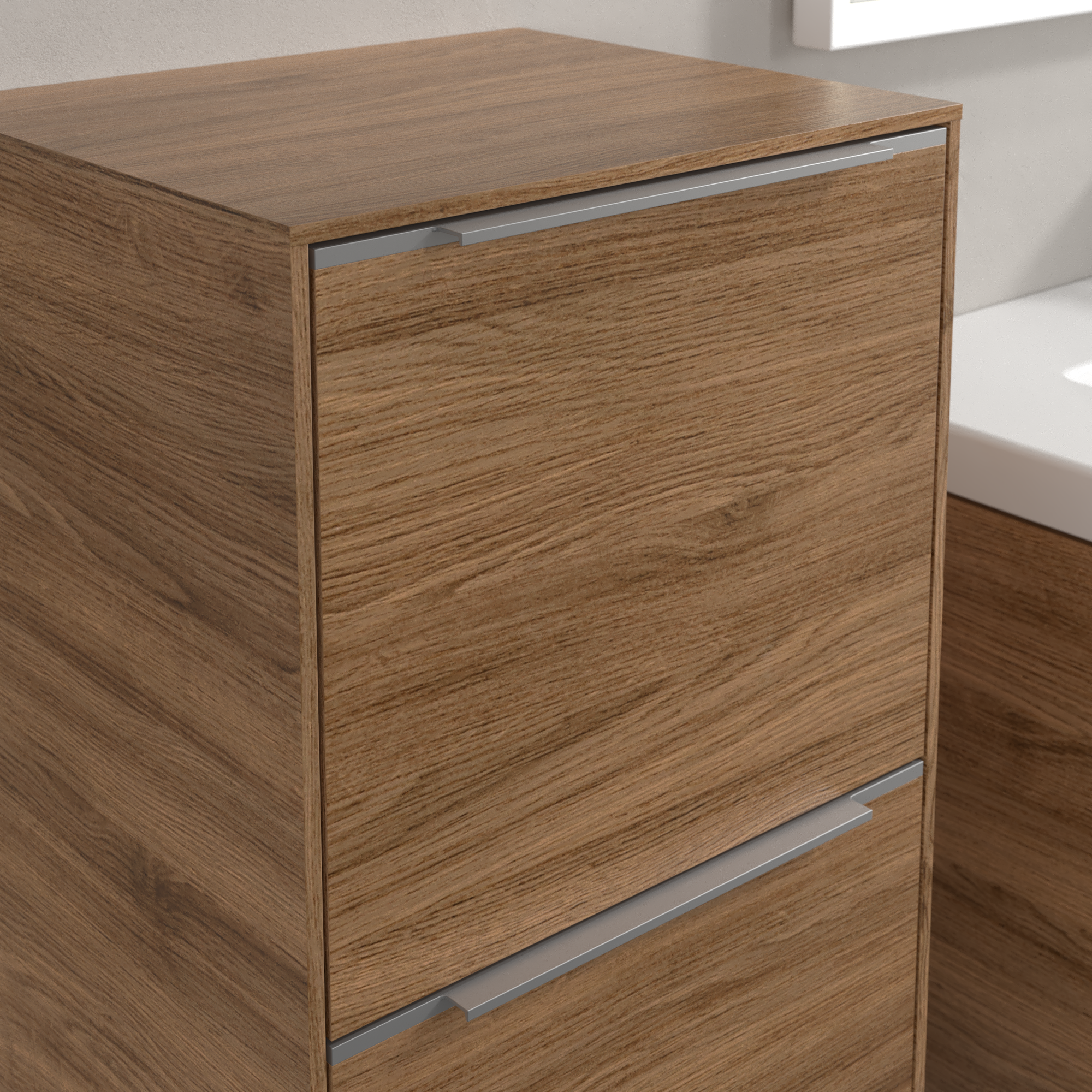 Subway 3.0 Armoire latérale, 1 tiroir sur rails, 1 porte, 400x860x346mm, Caisson: Oak Kansas, Façade: Oak Kansas