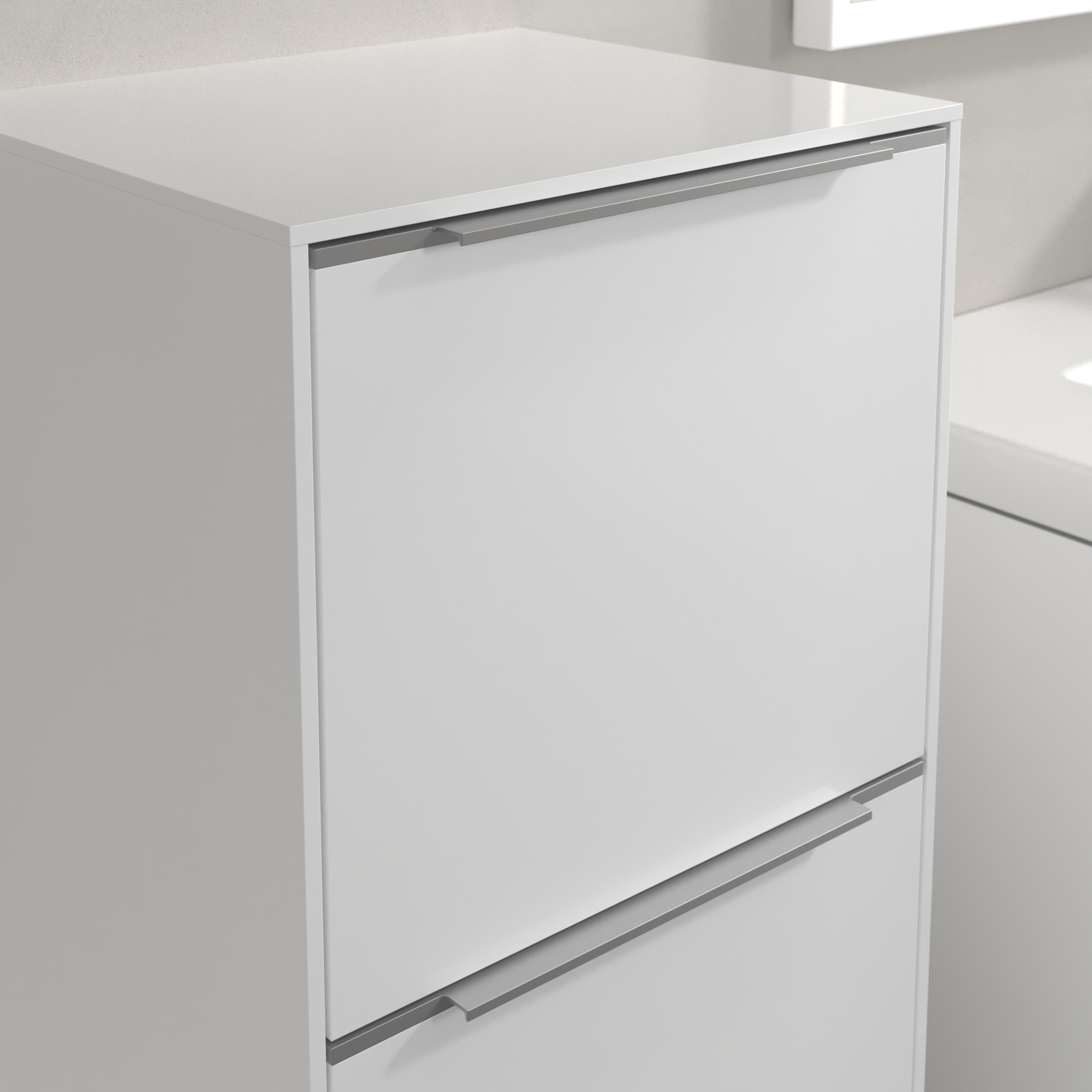 Subway 3.0 Side cabinet, 1 pull-out compartment, 1 door, 400x860x346mm, Body: Brilliant White, Front: Brilliant White