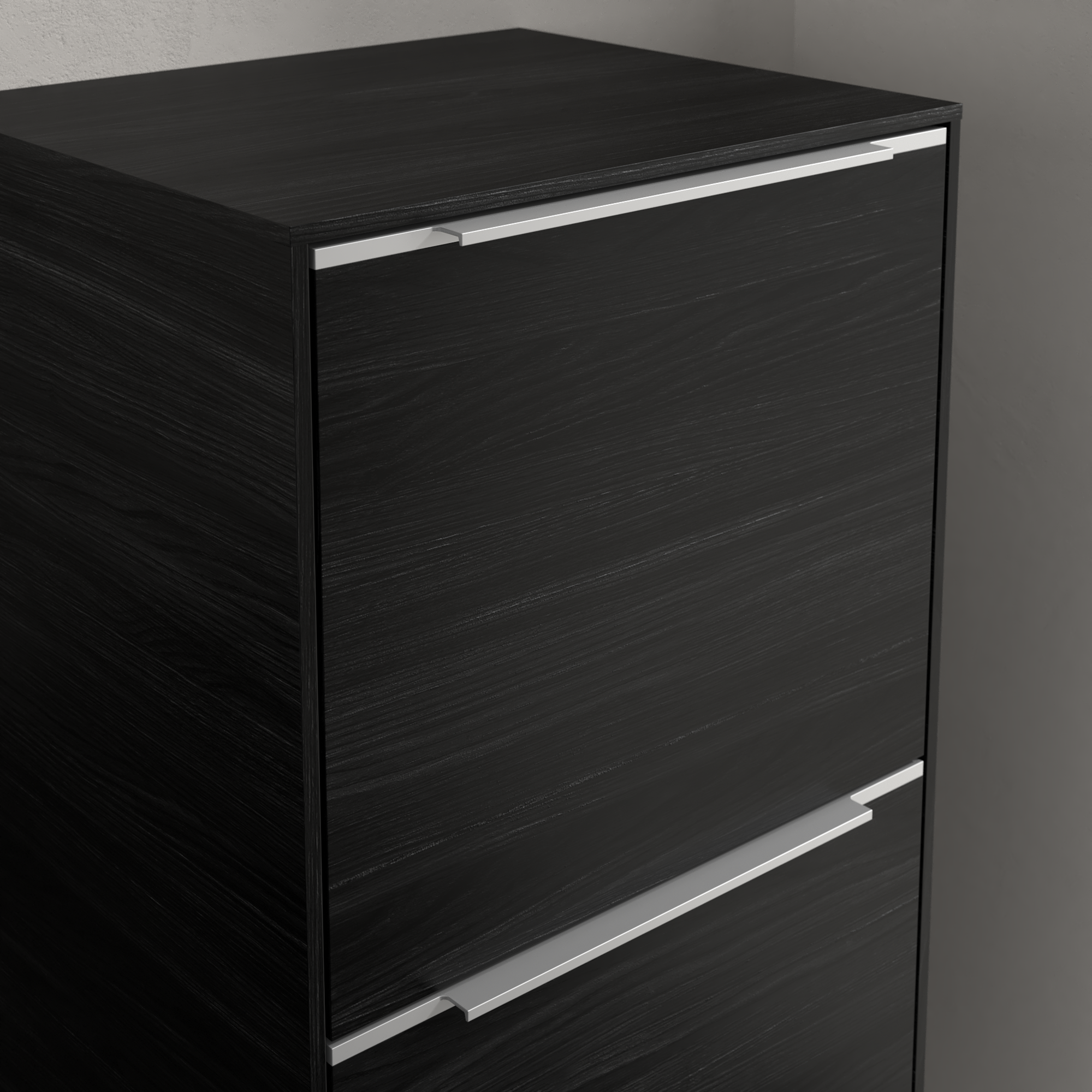 Subway 3.0 Armoire latérale, 1 tiroir sur rails, 1 porte, 400x860x346mm, Caisson: Black Oak, Façade: Black Oak