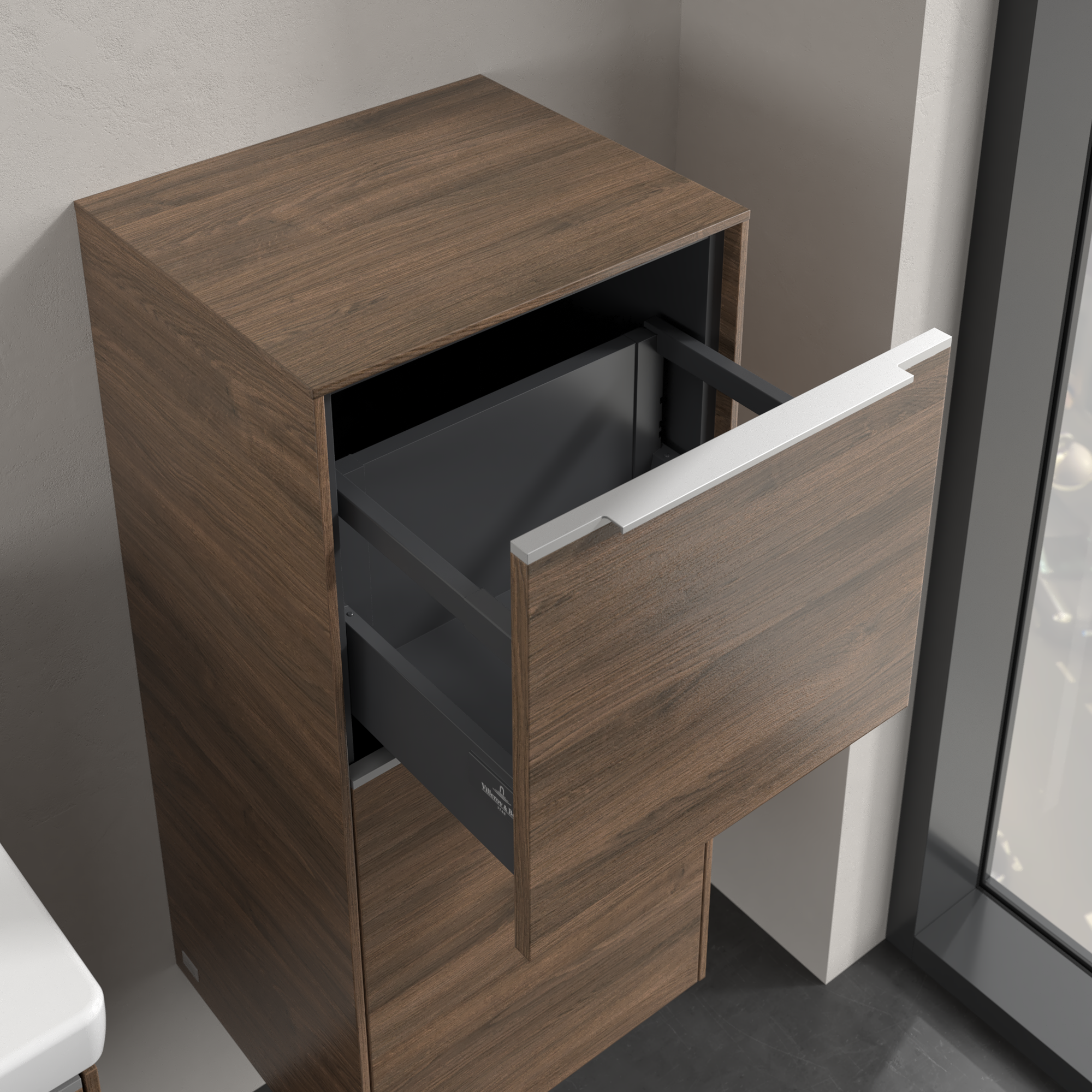 Subway 3.0 Armoire latérale, 1 tiroir sur rails, 1 porte, 400x860x346mm, Caisson: Arizona Oak, Façade: Arizona Oak