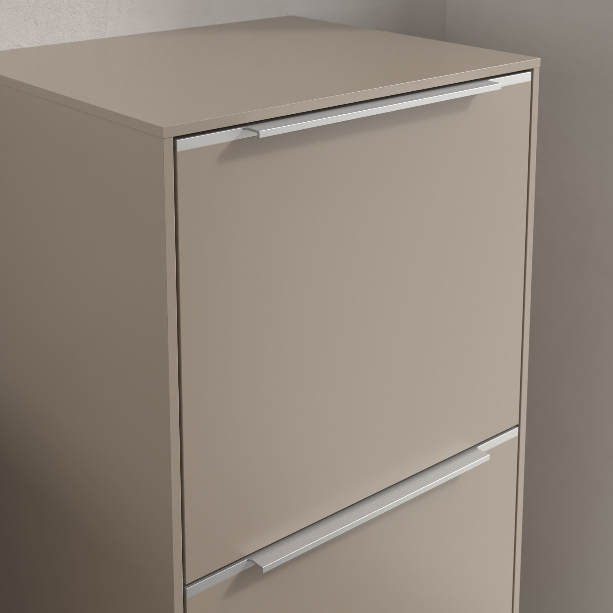 Subway 3.0 Armoire latérale, 1 tiroir sur rails, 1 porte, 400x860x346mm, Caisson: Taupe, Façade: Taupe