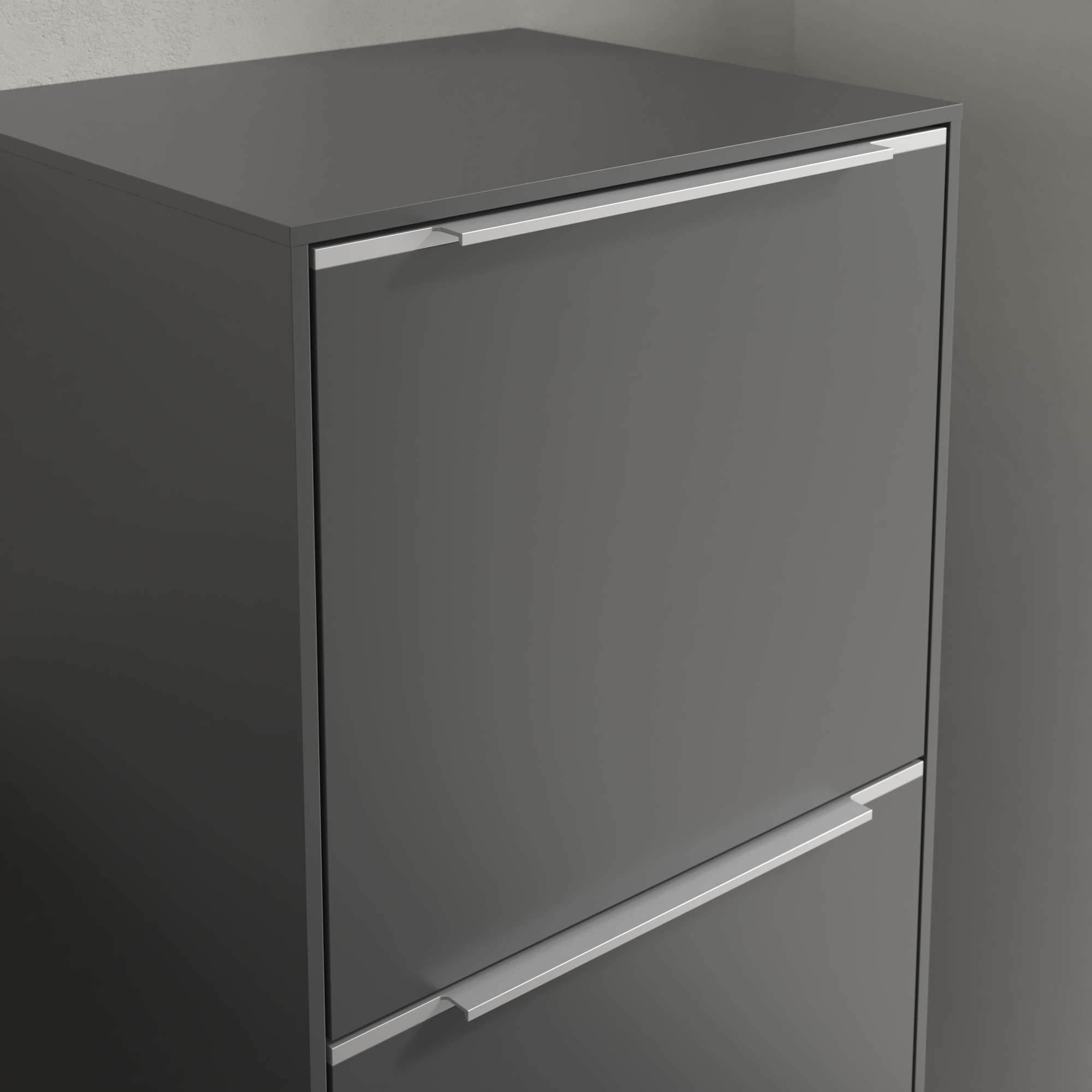 Subway 3.0 Armoire latérale, 1 tiroir sur rails, 1 porte, 400x860x346mm, Caisson: Graphite, Façade: Graphite
