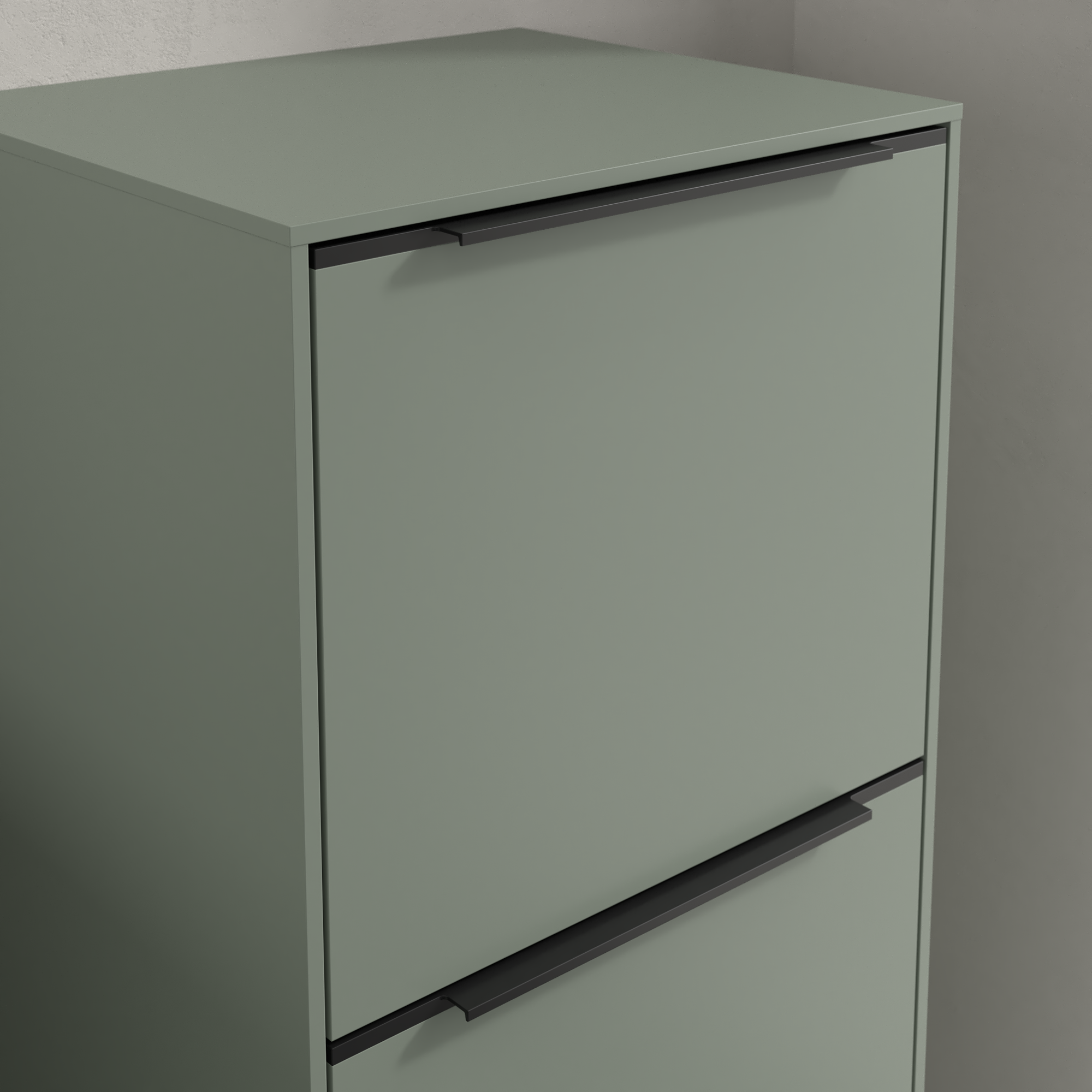 Subway 3.0 Seitenschrank, 1 Auszug, 1 Tür, 400x860x346mm, Korpus: Soft Green, Front: Soft Green