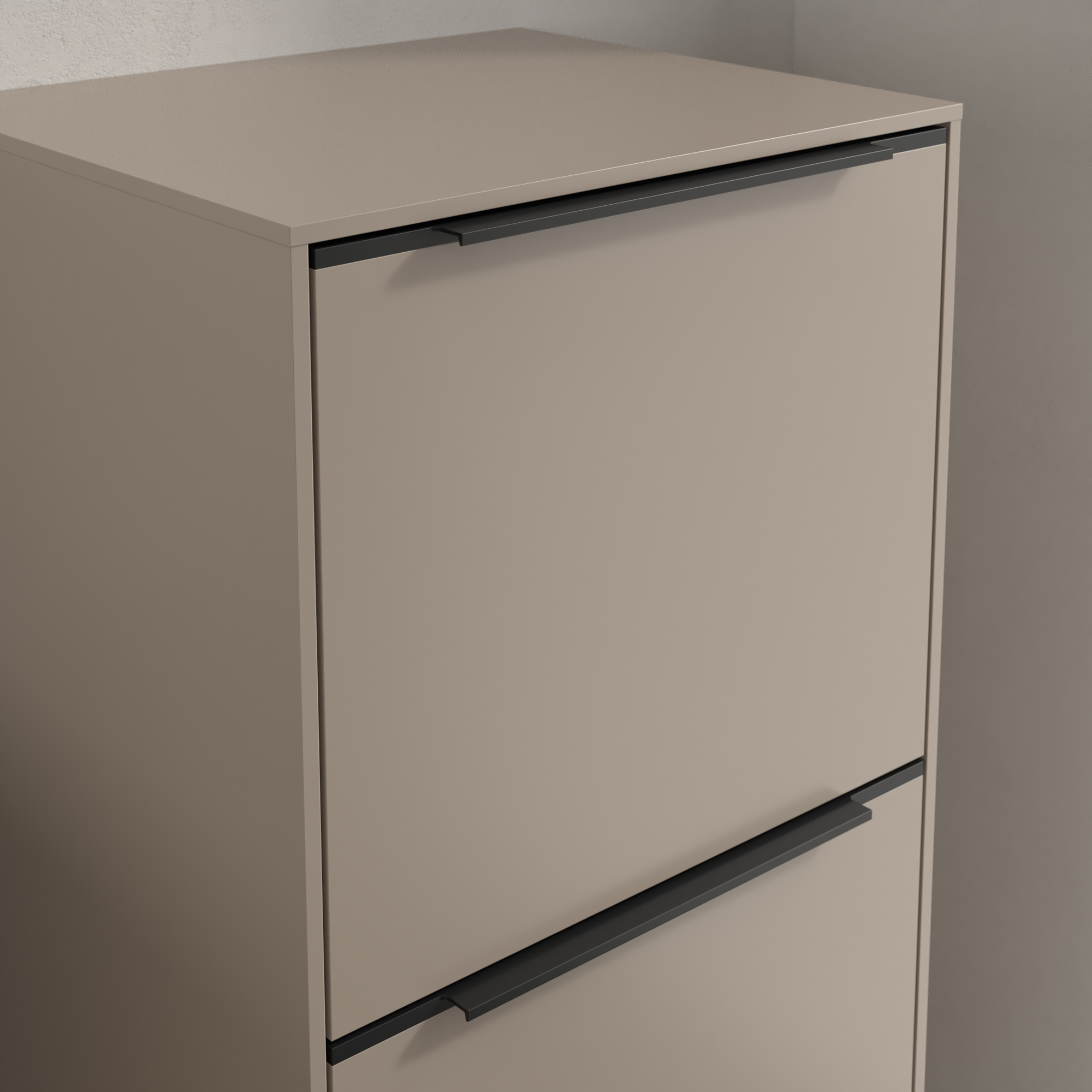 Subway 3.0 Side cabinet, 1 pull-out compartment, 1 door, 400x860x346mm, Body: Taupe, Front: Taupe