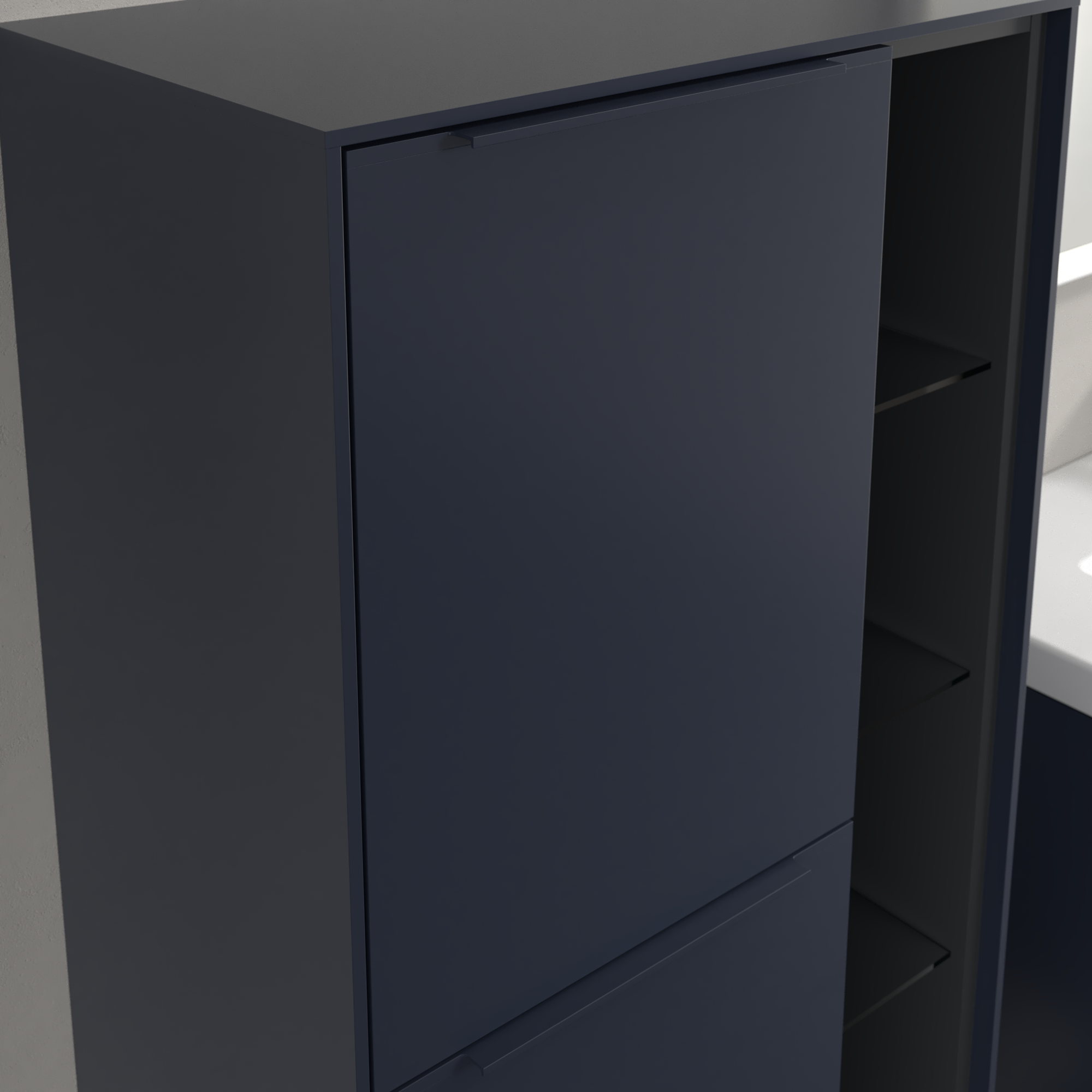 Subway 3.0 Medium-height cabinet, 2 doors, 574x1200x346mm, Body: Marine Blue, Front: Marine Blue