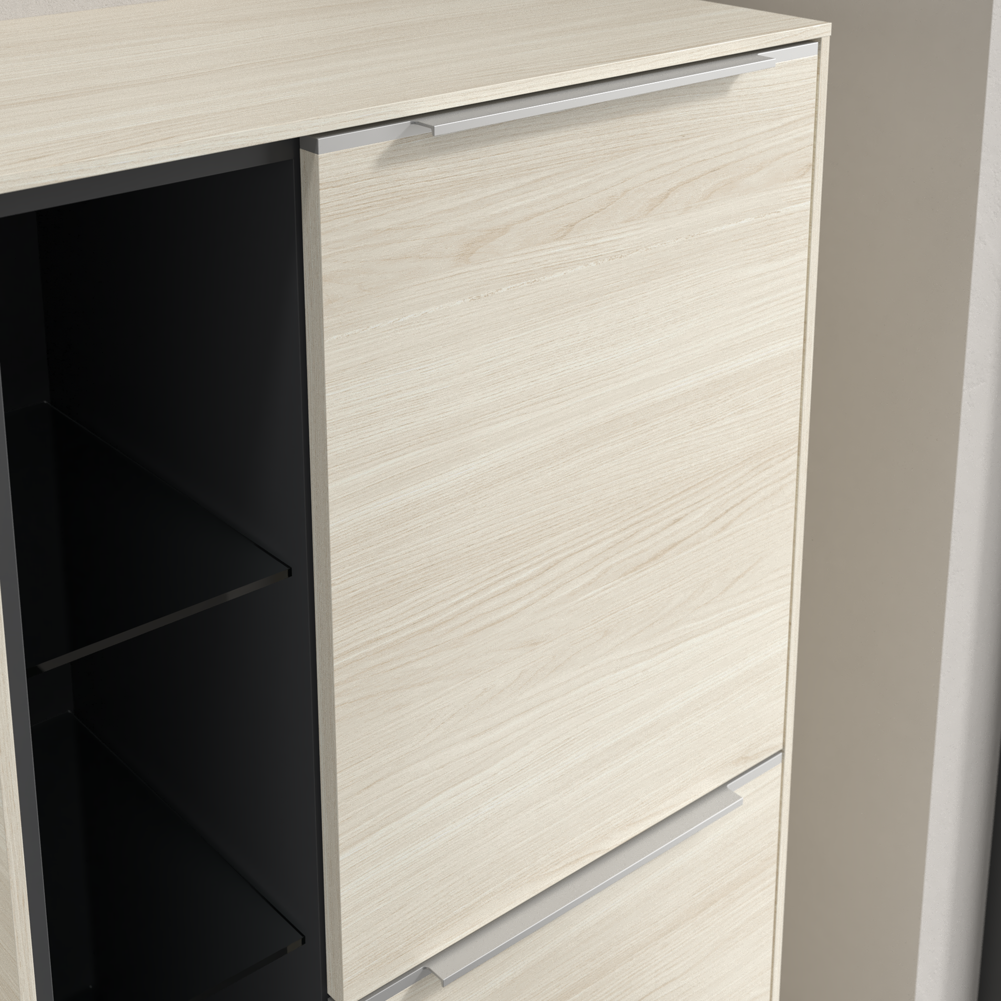 Subway 3.0 Medium-height cabinet, 2 doors, 574x1200x346mm, Body: White Oak, Front: White Oak