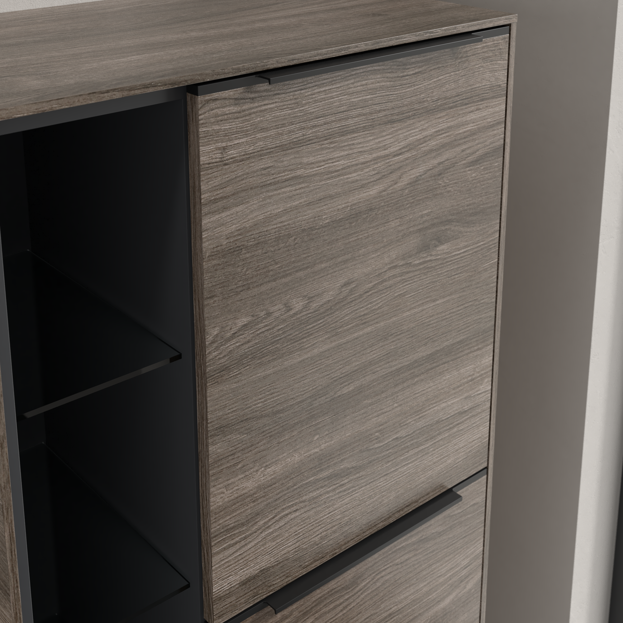 Subway 3.0 Medium-height cabinet, 2 doors, 574x1200x346mm, Body: Stone Oak, Front: Stone Oak