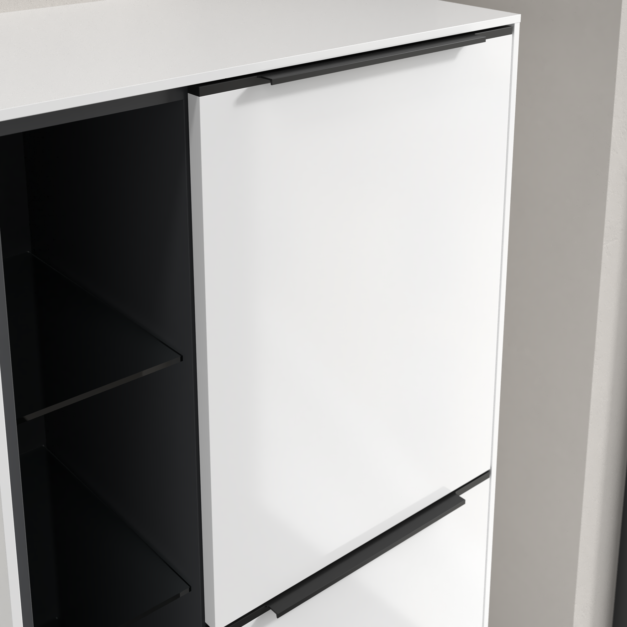 Subway 3.0 Medium-height cabinet, 2 doors, 574x1200x346mm, Body: Brilliant White, Front: Brilliant White