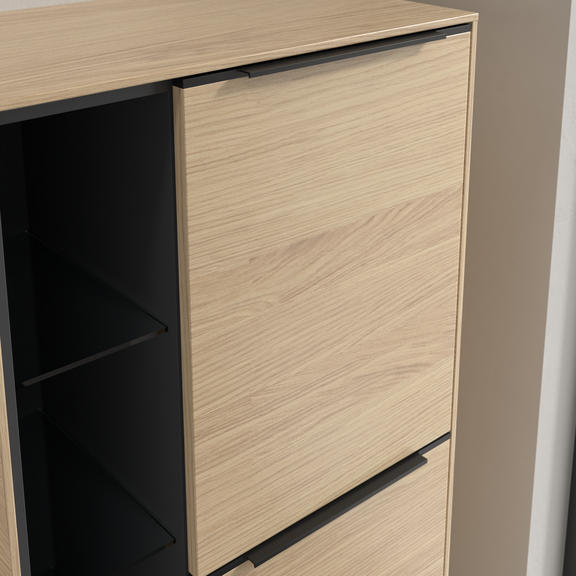 Subway 3.0 Medium-height cabinet, 2 doors, 574x1200x346mm, Body: Nordic Oak, Front: Nordic Oak