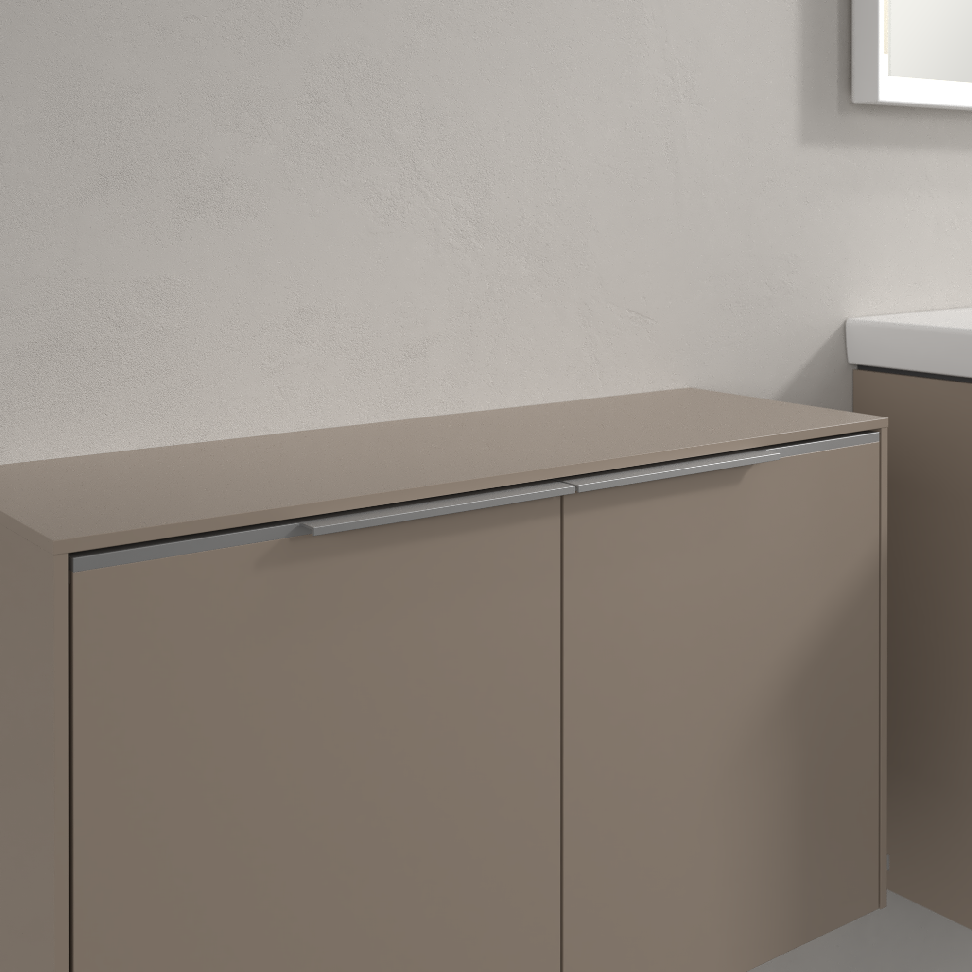 Subway 3.0 Sideboard, 2 doors, 728x423x240mm, Body: Taupe, Front: Taupe