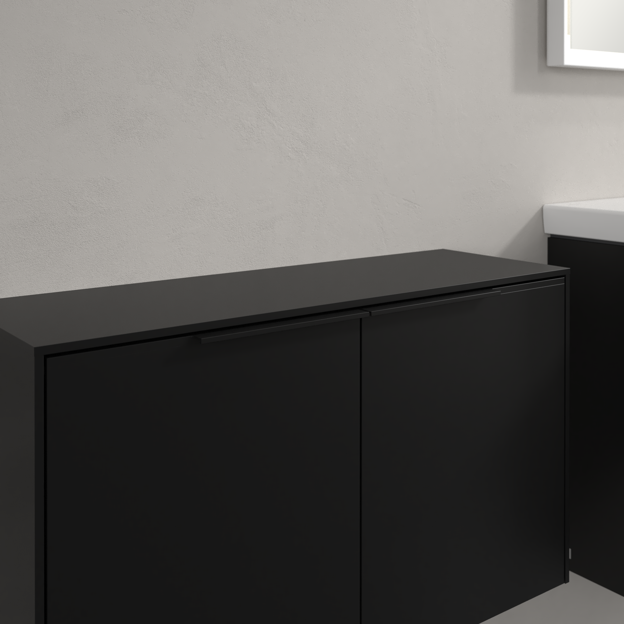 Subway 3.0 Sideboard, 2 doors, 728x423x240mm, Body: Volcano Black, Front: Volcano Black