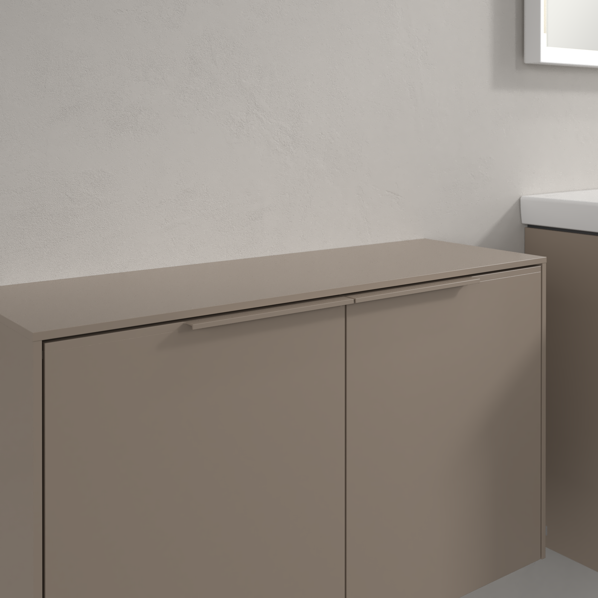 Subway 3.0 Sideboard, 2 doors, 728x423x240mm, Body: Taupe, Front: Taupe