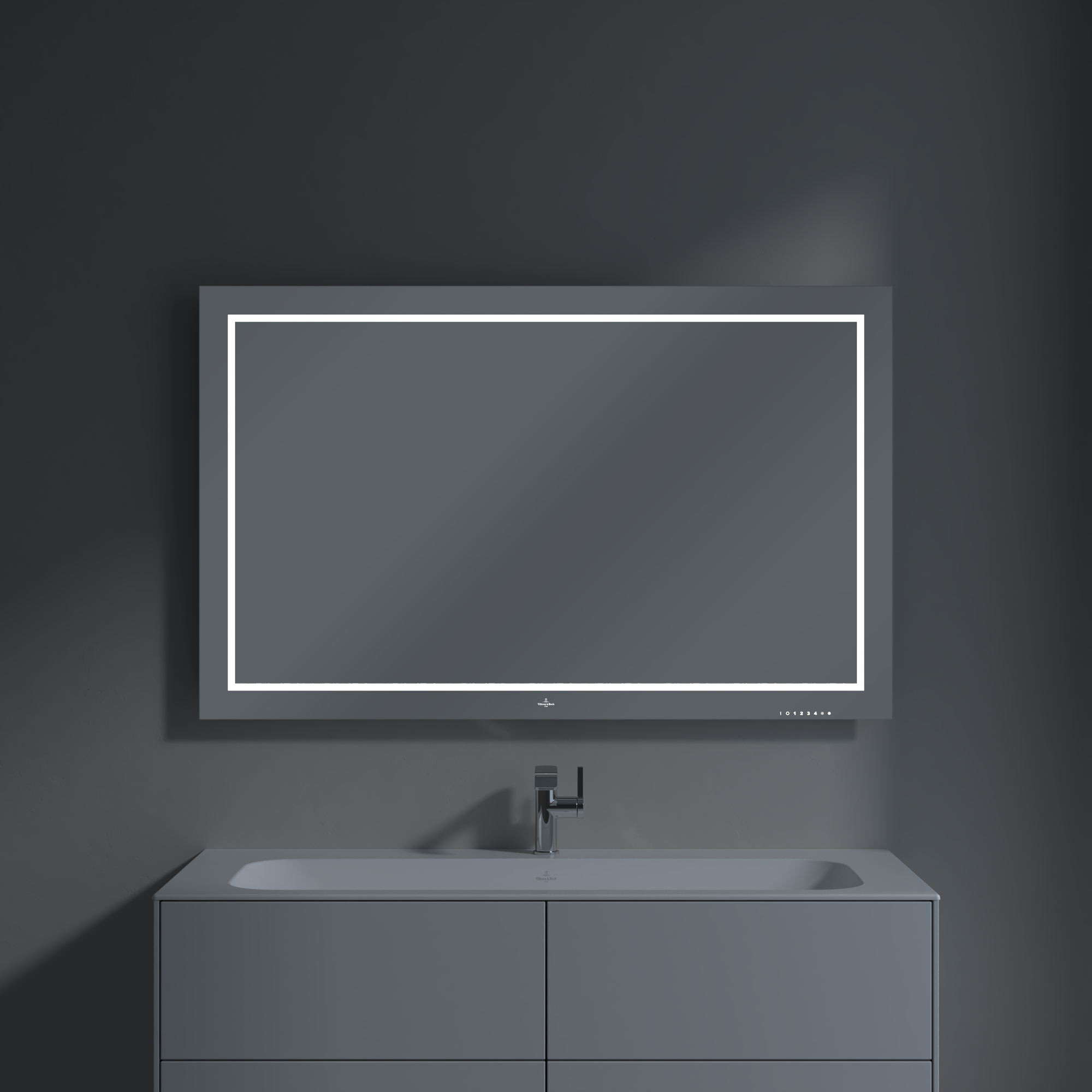 Finion Miroir, avec éclairage, 1200x750x45mm