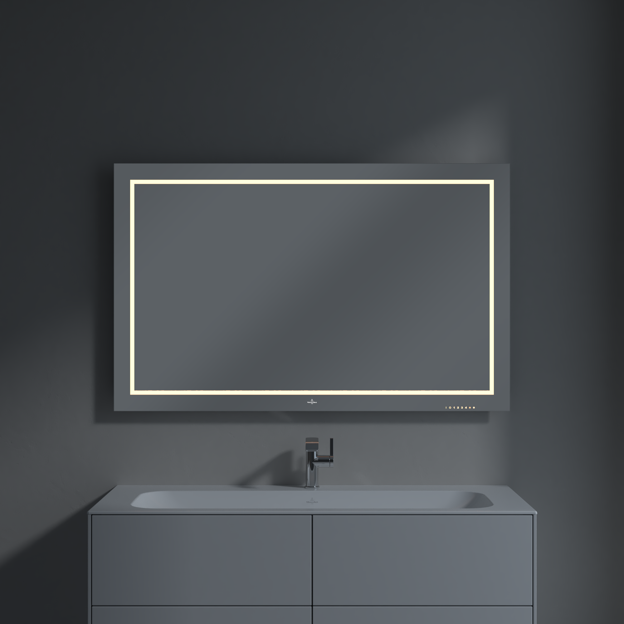 Finion Miroir, avec éclairage, 1200x750x45mm