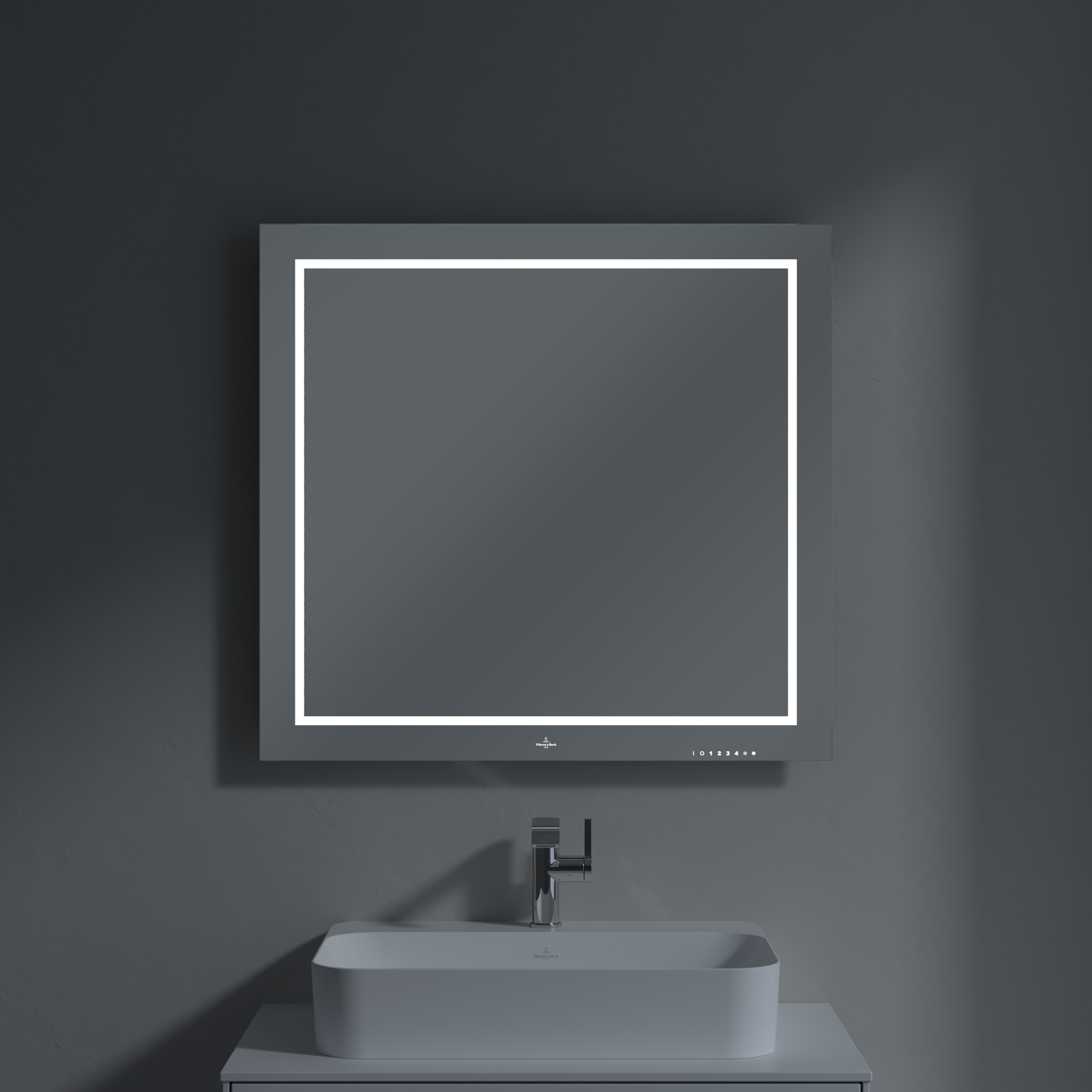Finion Mirror, with lighting, 800x750x45mm