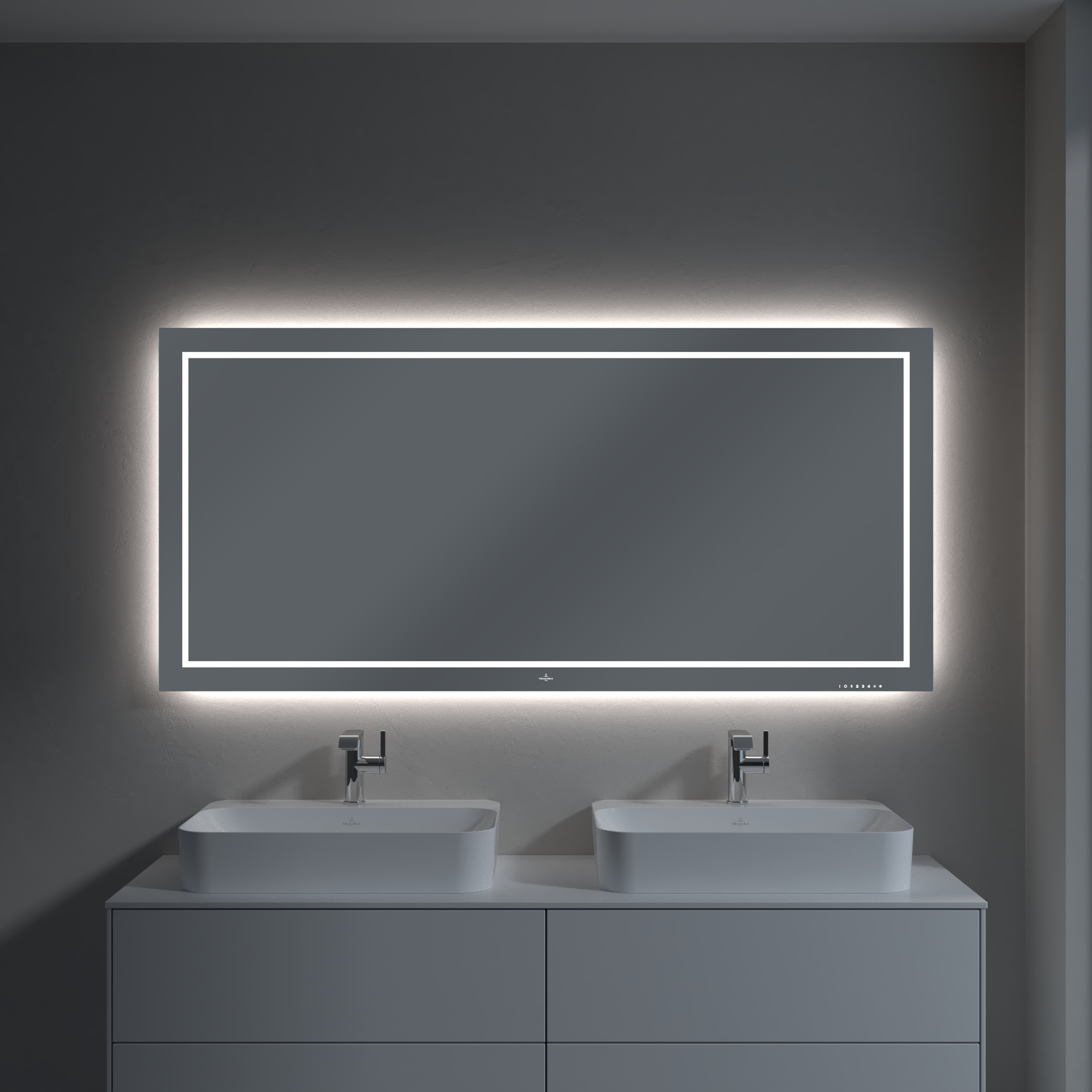 Finion Mirror, with lighting, 1600x750x45mm