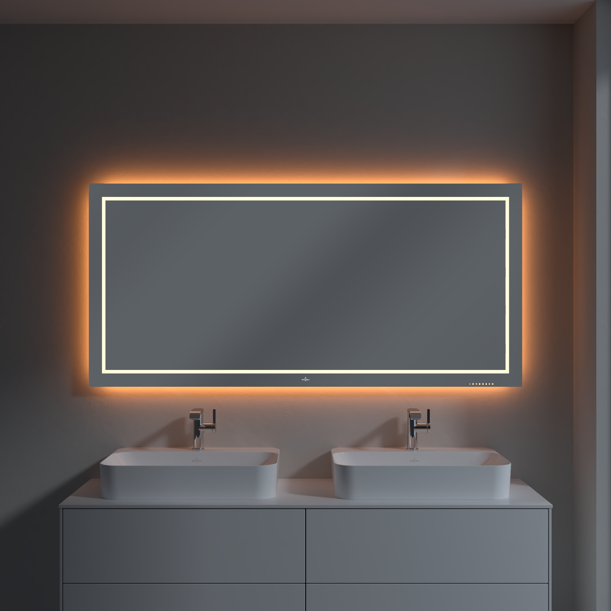 Finion Mirror, with lighting, 1600x750x45mm