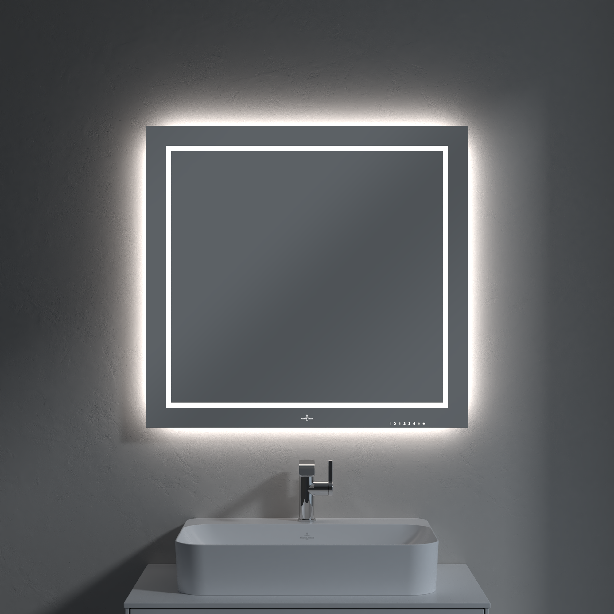 Finion Mirror, with lighting, 800x750x45mm