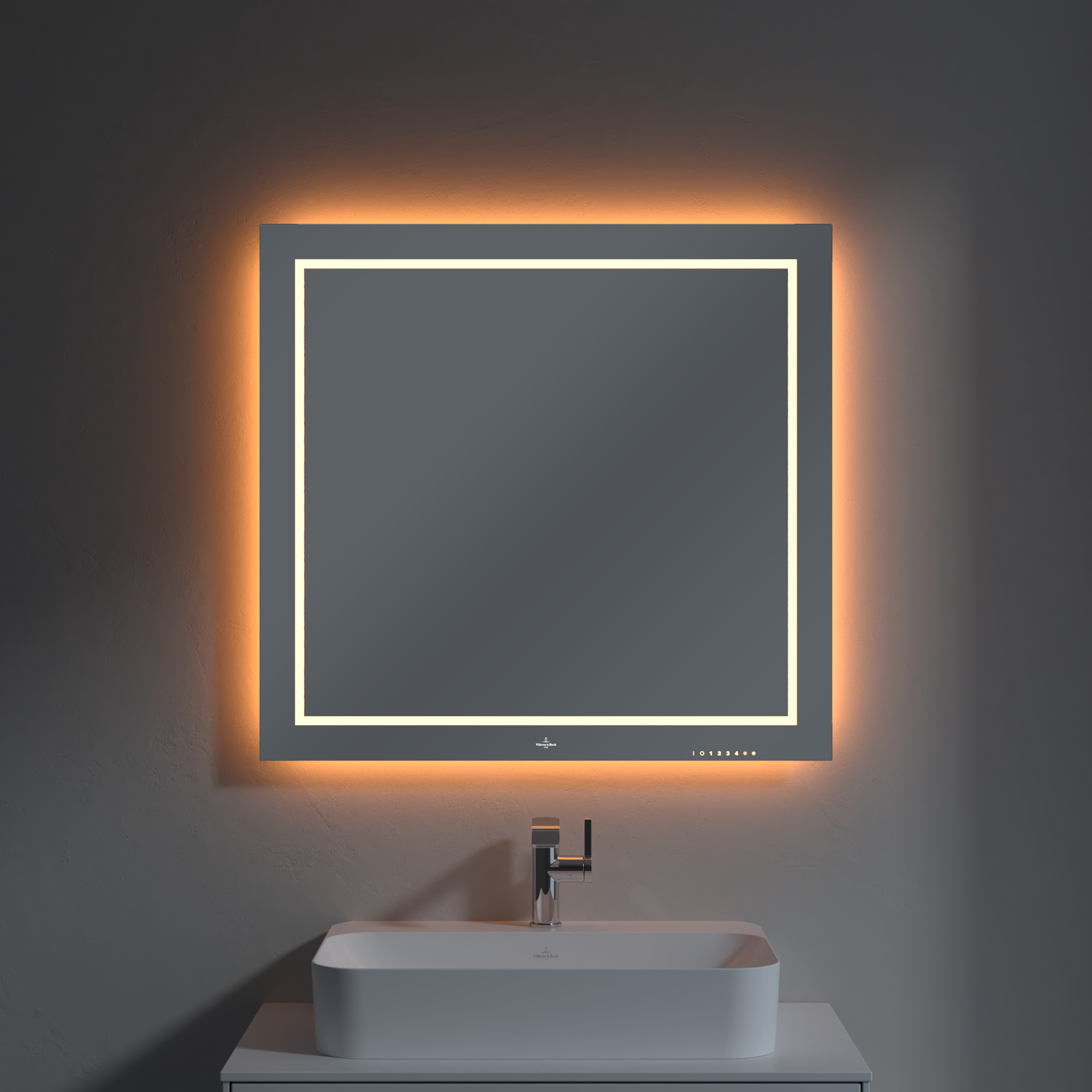 Finion Mirror, with lighting, 800x750x45mm
